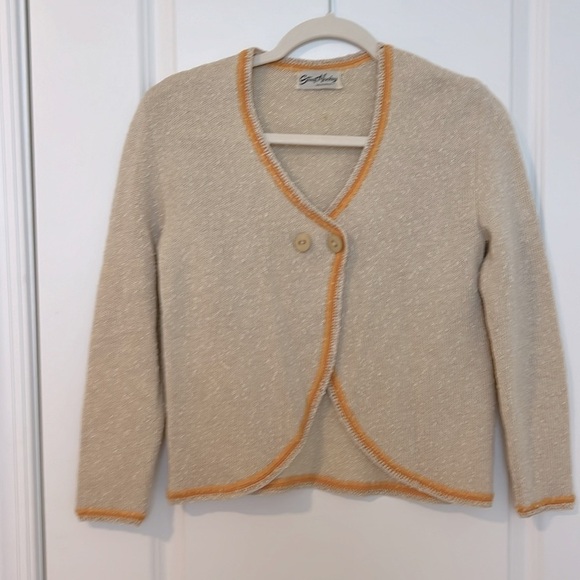 Vintage 60’s Stuart Mackey California Open Front Knit Cardigan Sweater Size 6 - Picture 2 of 13